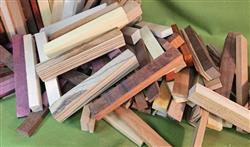 Wood Craft Pack - 6" Exotic Wood Pieces - THIN Sizes & Types -  #933  $39.99